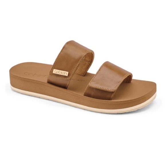Cobian Brown Slide Sandals - Picture 1 of 10